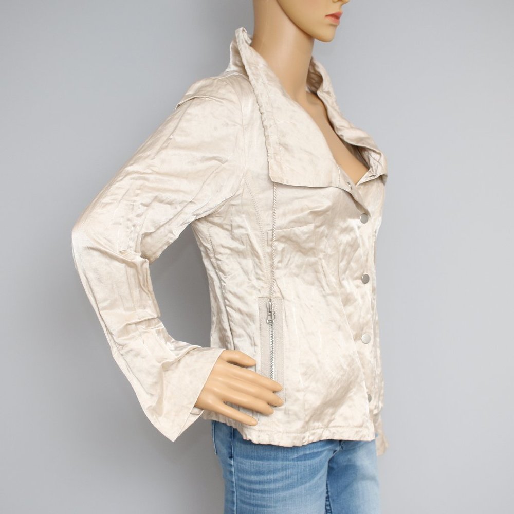 Etcetera Drawstring Lightweight Jacket Top Sz 10 - image 5